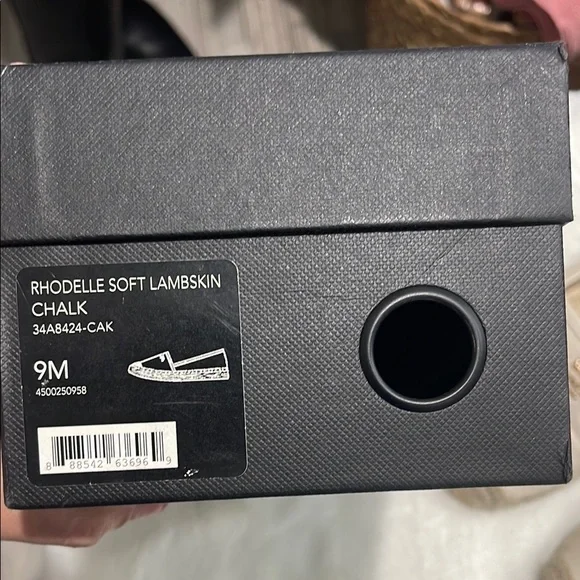 COACH- Rhodelle Soft Lambskin Women's Chalk Espadrille Flats- 9M - Picture 2 of 10